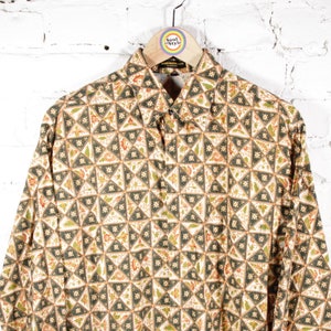 Vintage batik shirt met lange mouwen, maat M, Bodronoyo
