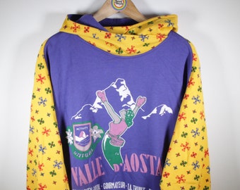 Vintage 90s sweatshirt hoodie S Valle d&#39;Aosta