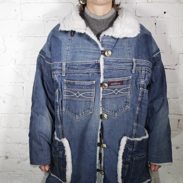 Vintage 90s Denim Jacket Denim Jacket Size XL (Women's Size)