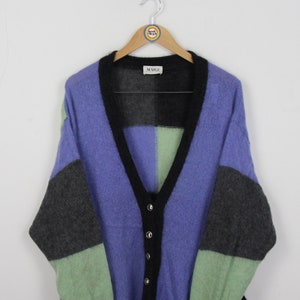 vintage années 80 Pull tricoté Taille 2XL (Taille femme) Mars Cardigan Fluffy Fuzzy
