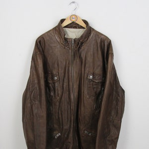 vintage années 80 90 Veste en cuir Taille 2XL-3XL David Moore