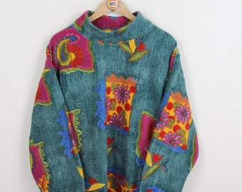 Vintage 90s Fila fleece sweater size M (38 women's size)
