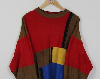 Vintage 80s Strickpullover Size XL Carlo Colucci Made in West-Germany