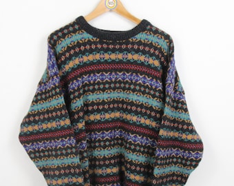 Vintage 80s knitted sweater size M-L Frank Miller