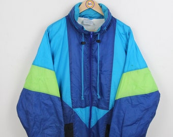 Vintage 90s Regenjacke L Marcel Clair Windbreaker Life Line