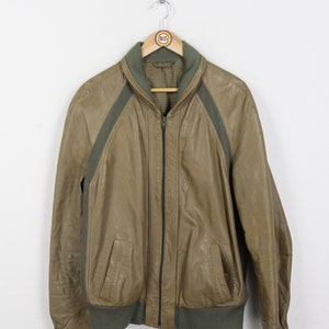 veste en cuir vintage des années 80 90 taille L