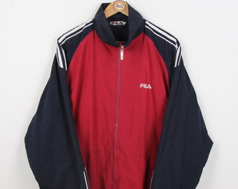 Vintage 90s Sportjacke 2XL Fila Trainingsjacke Sportparka Made in Italy