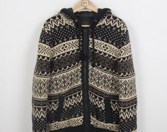 Vintage Tommy Hilfiger Denim Black Snake winter jacket reversible jacket ski jacket ski blouson size M blouson reversible reverse