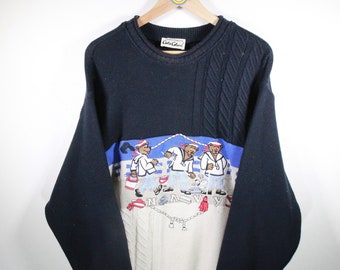 Vintage 80s knitted sweater size L (50) Carlo Colucci