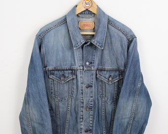 vintage années 90 Trucker Jeans Veste Denim Veste Taille M Levi Strauss Levi's 70550