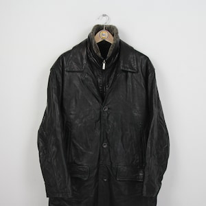 Veste en cuir vintage des années 80 90 Taille M (50) Rosner