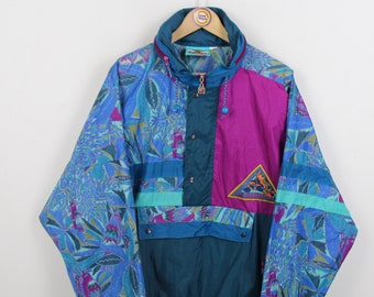 Vintage 90s Regenjacke Schlupfjacke L Windbreaker Jeantex