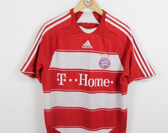 Vintage T-Shirt Trikot Size M Bayern München 2007-08 heim 2007 2008 07 08 Adidas