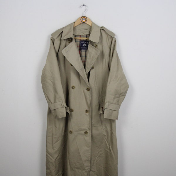 Veste Trench Coat vintage des années 90 Taille M (Taille Femme)