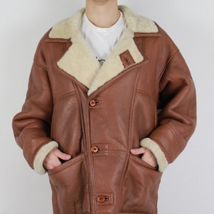 ヴィンテージ 80s 90s ラムスキン コート レザー ジャケット サイズ 