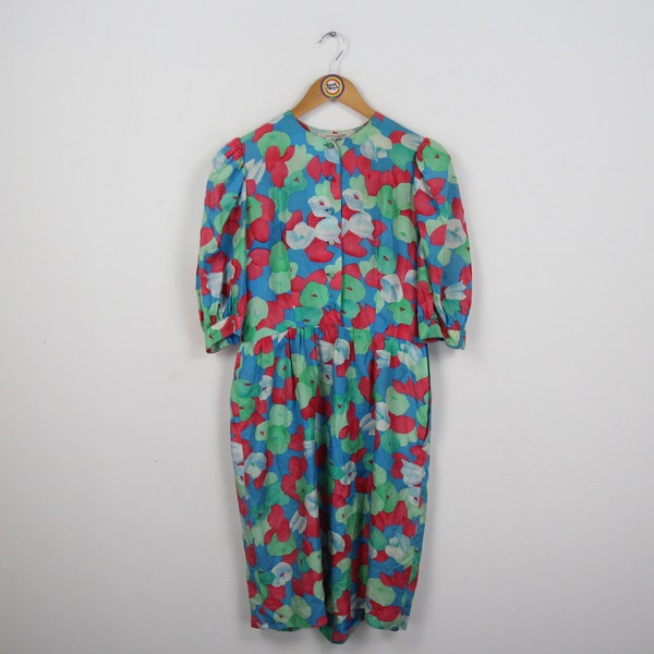 Vintage 80s 90s Dress Kleid Size S-M