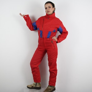 Vintage Retro Clubg 80s 90s Ski Suit Snowsuit Wear Jumpsuit Size S (Women's Size)