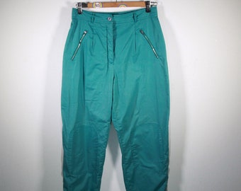 Pantalones deportivos vintage de cintura alta para invierno, talla 40, para mujer, años 80 y 90, Esprit