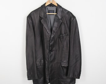 Vintage 80s 90s Leather Jacket Size M (50) Sergio Valentino - Etsy UK