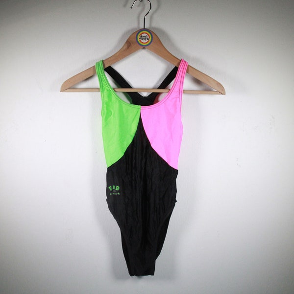 Vintage Badeanzug Swimsuit Damen S Fab Sport