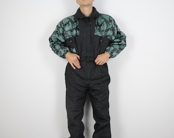 Traje de esquí vintage retro Stratos de los años 80 y 90, traje de nieve, mono, talla S-M, para hombre