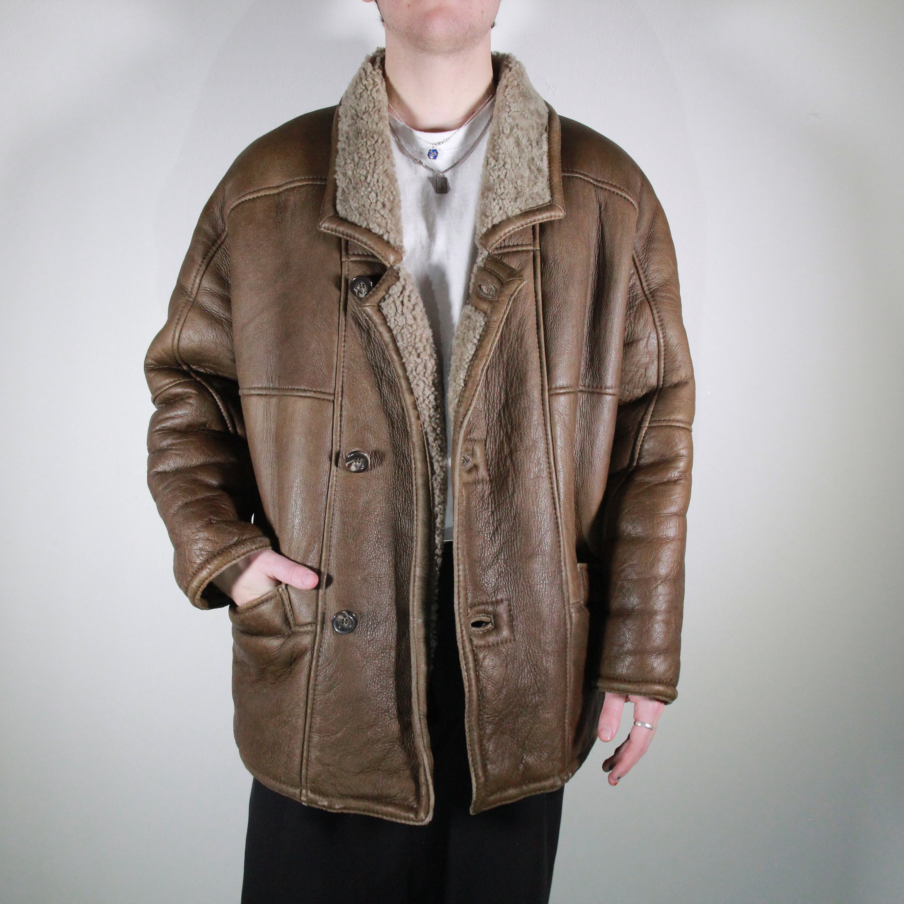Vintage 80s 90s Lambskin Coat Leather Jacket Size M Anfor - Etsy