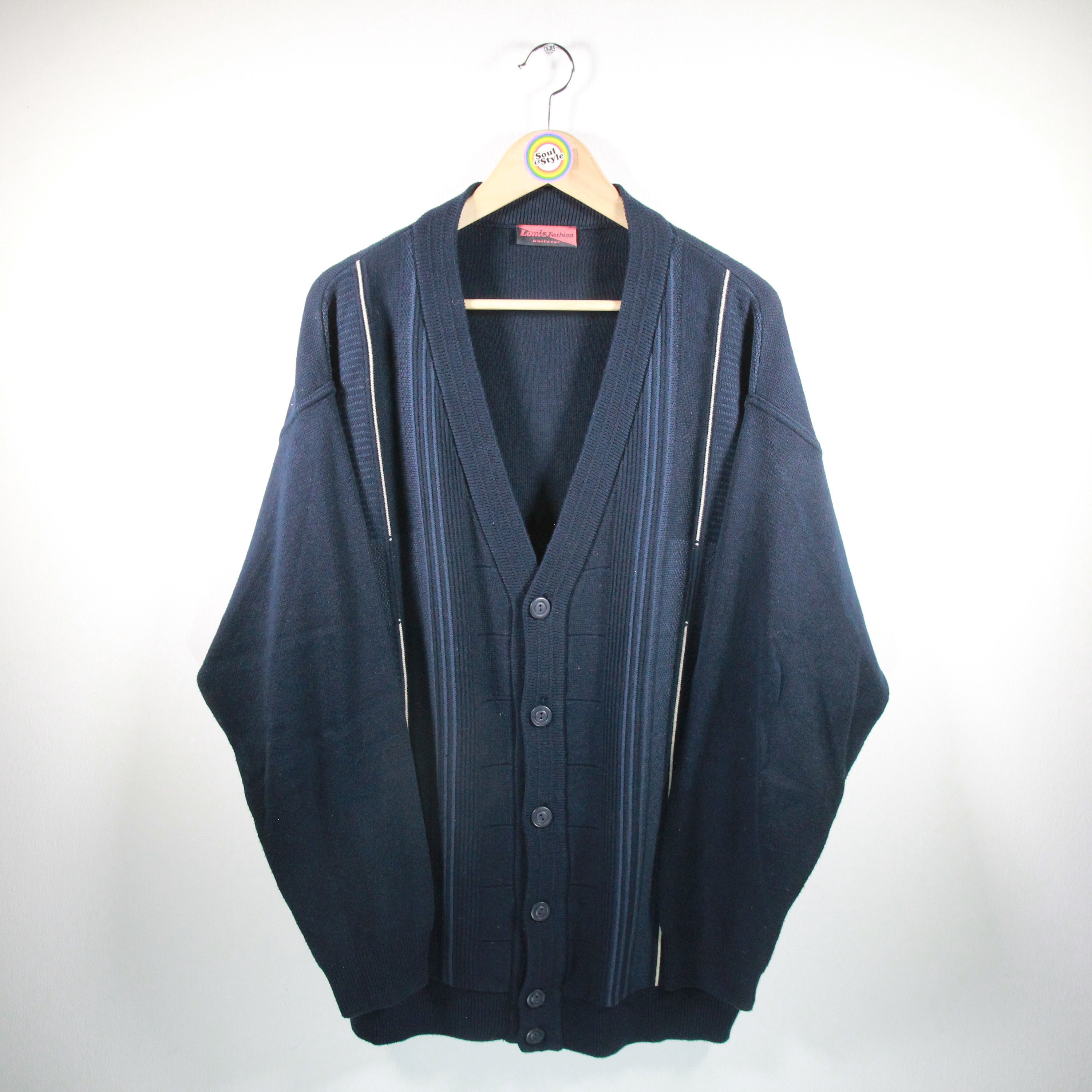 Vintage 80s Knitted Sweater Cardigan 