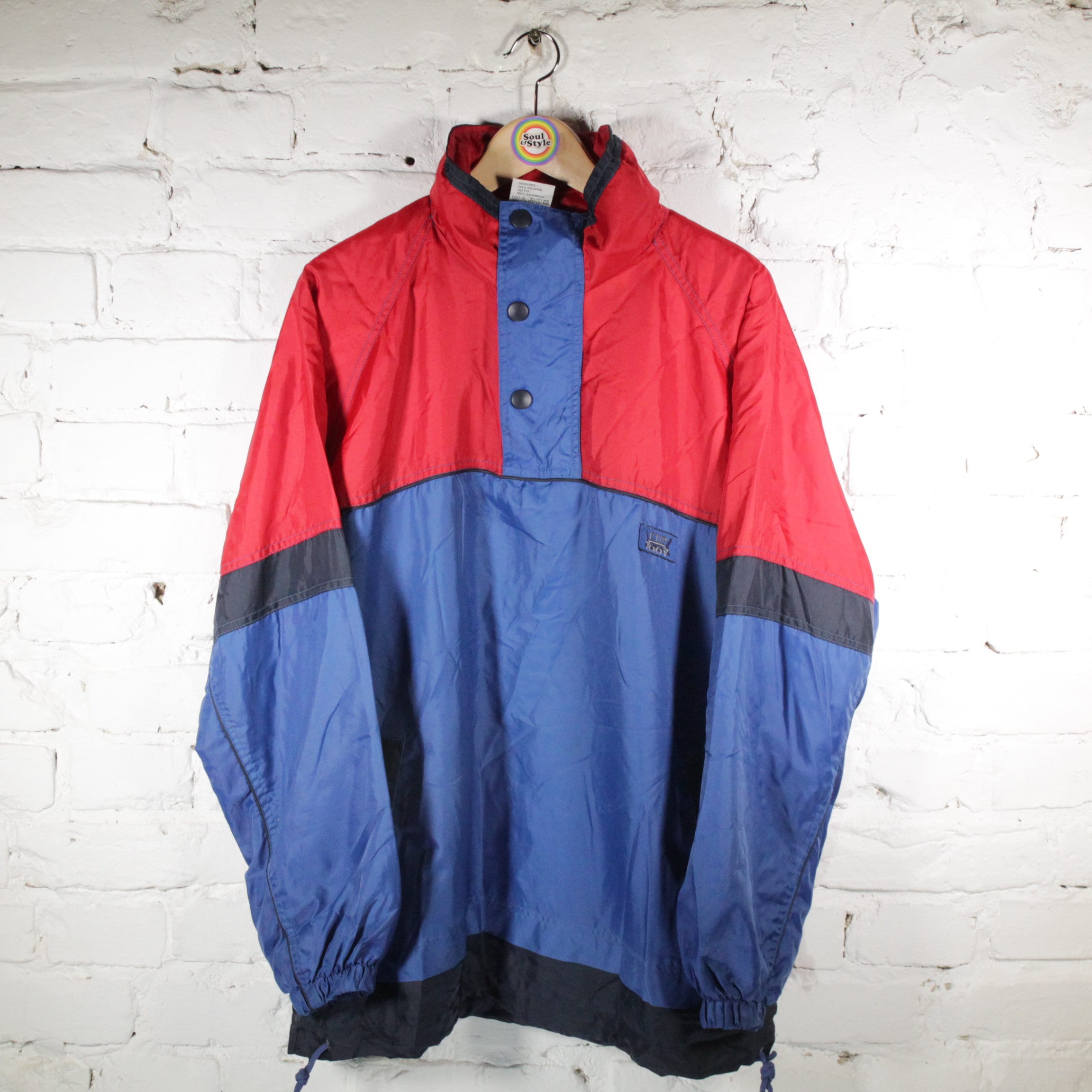 Vintage 90s Rain Jacket Slip Jacket S-M Windbreaker Marcel Clair Lined