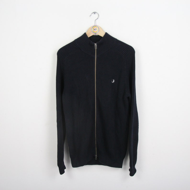 Vintage 80s Cardigan Size M Fred Perry image 1