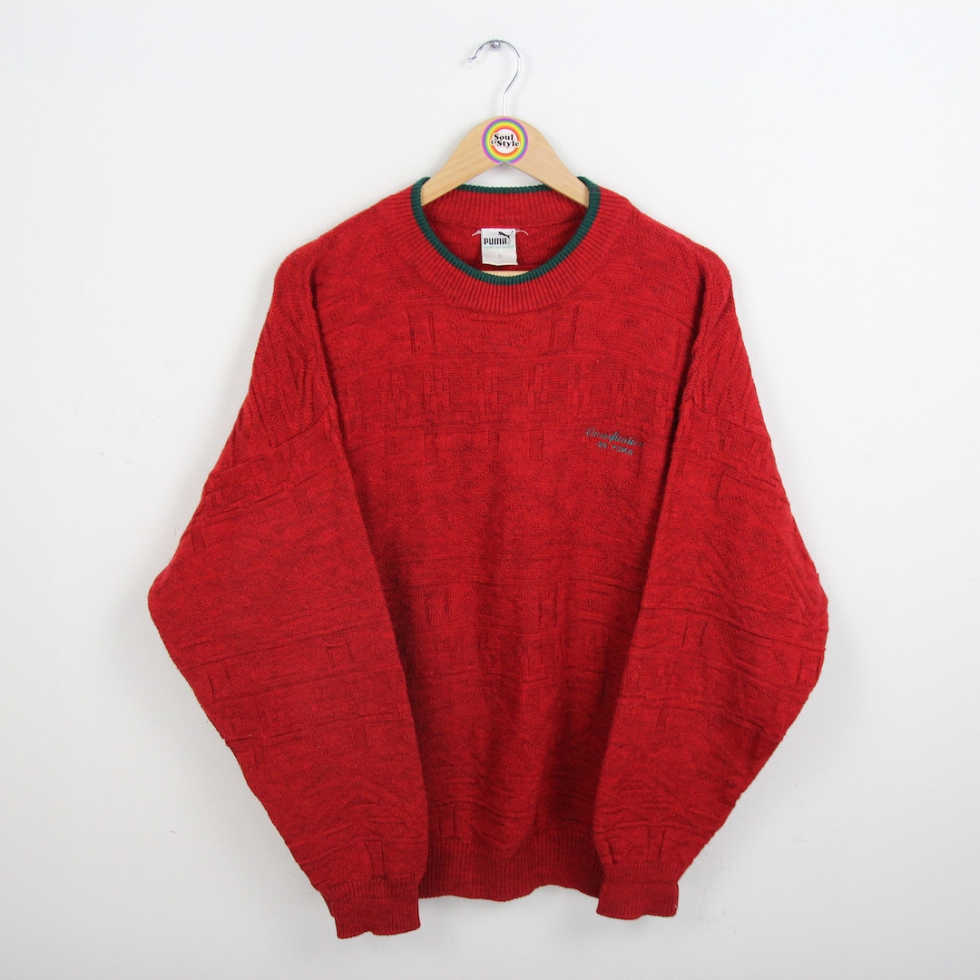 Puma Vintage 80s Sweater Mens Size XL Outdoor Knitted Wool