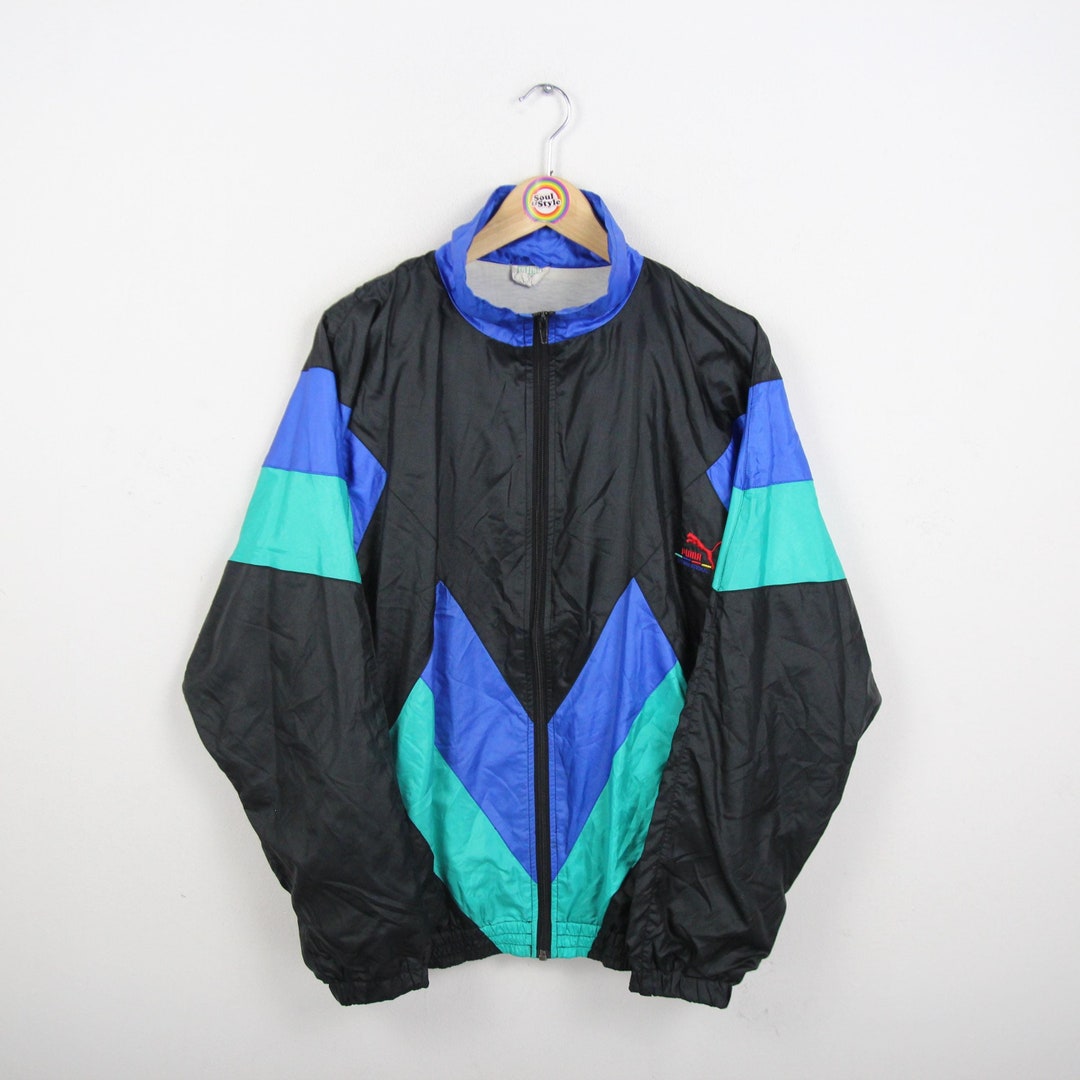 Vintage 90s Sports Jacket M Puma Training Jacket Sports Parka - Etsy