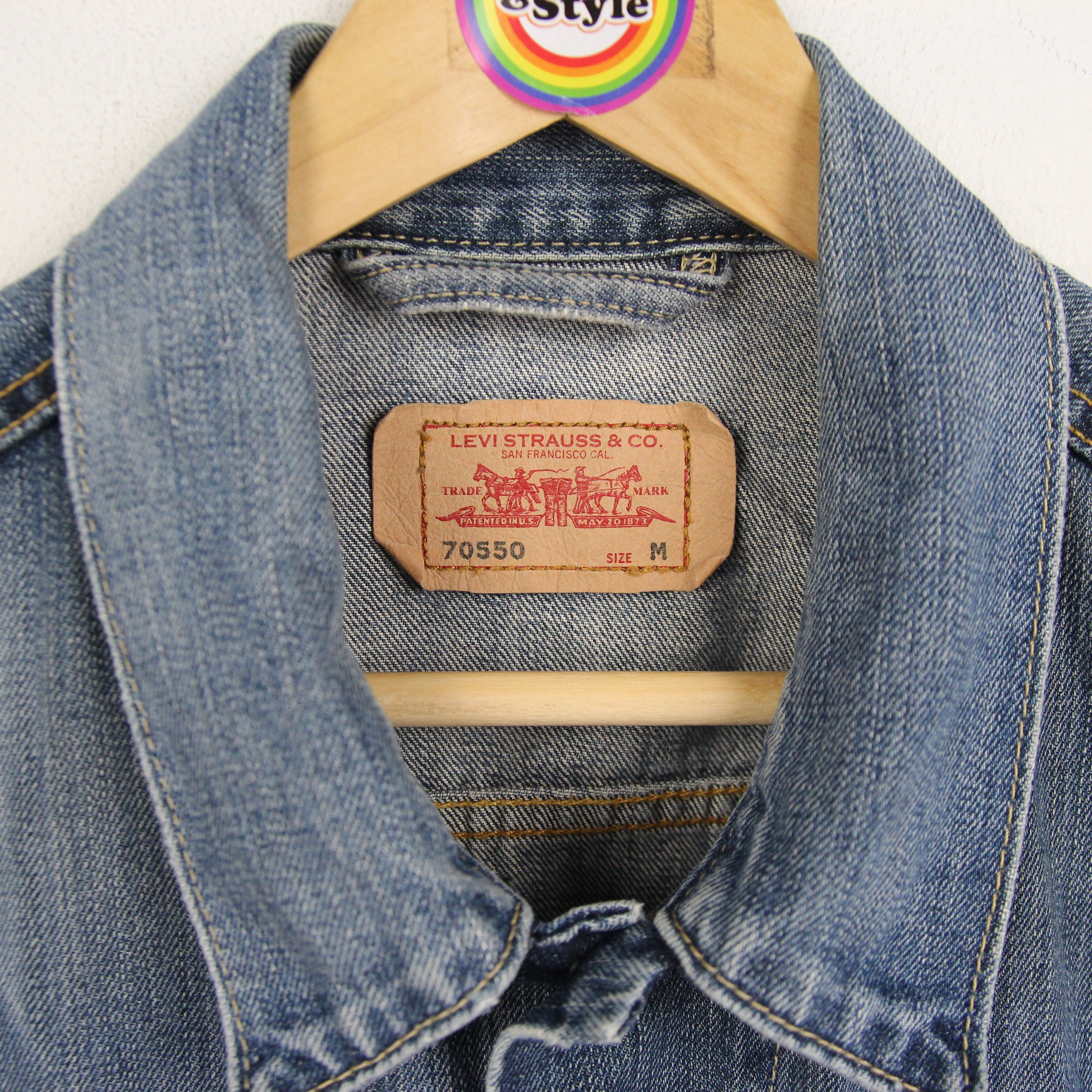 Vintage 90s Trucker Jeans Jacket Denim Jacket Size M Levi Strauss