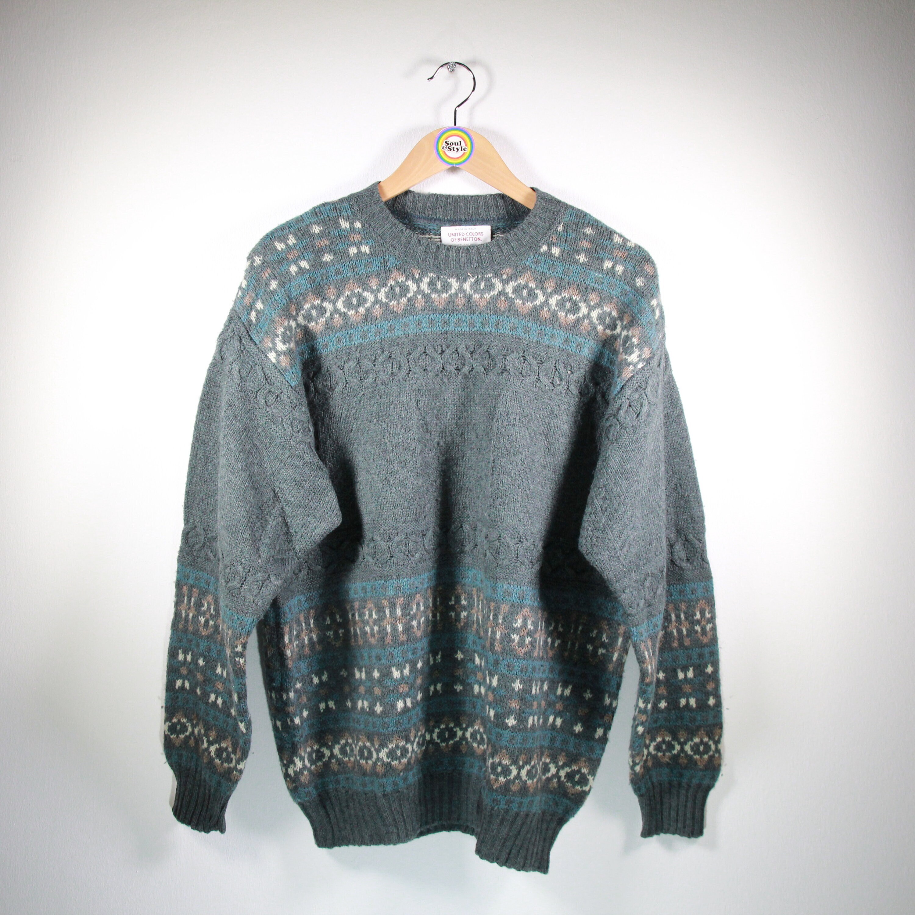 Vintage 80s Knitted Sweater Size M 