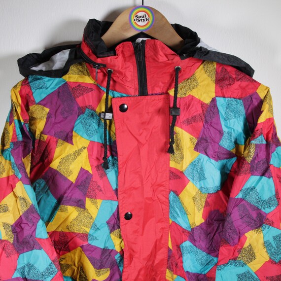 Vintage 90s Rain Jacket L Windbreaker 