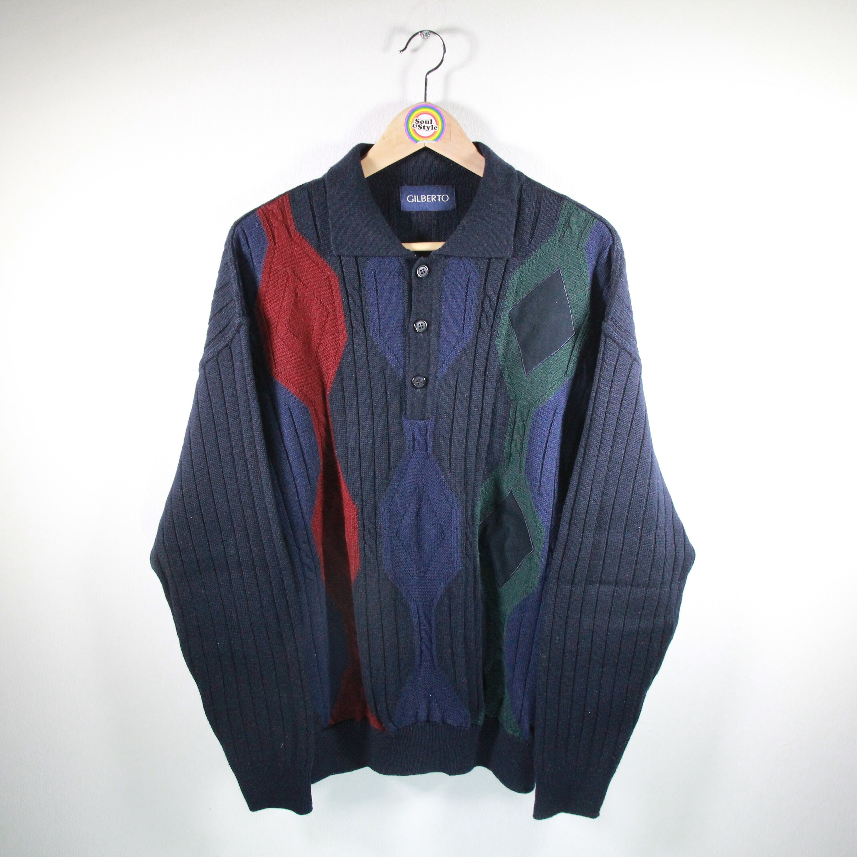 80's~90's Vintage GILBERTO ハーフジップ ニット | www.geachem.rs