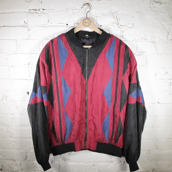 Vintage 90s Silk Blouson Size XL Noble Silk
