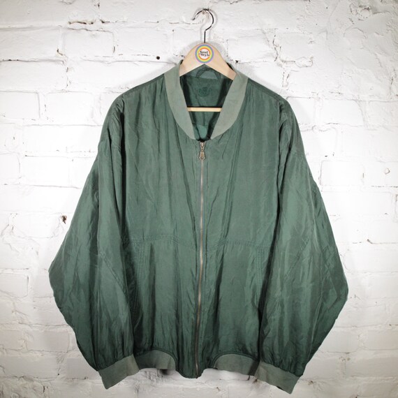 Vintage 90s Silk Blouson Size 2XL