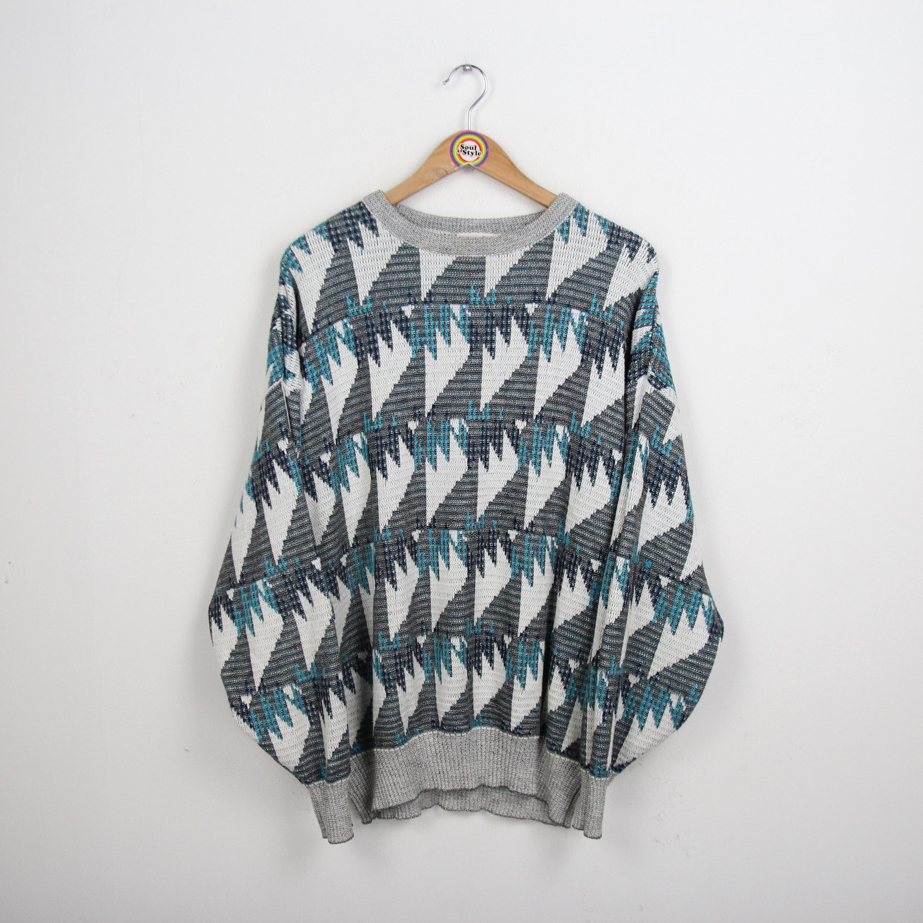 Vintage 80s knitted sweater Size L-XL Angelo Litrico