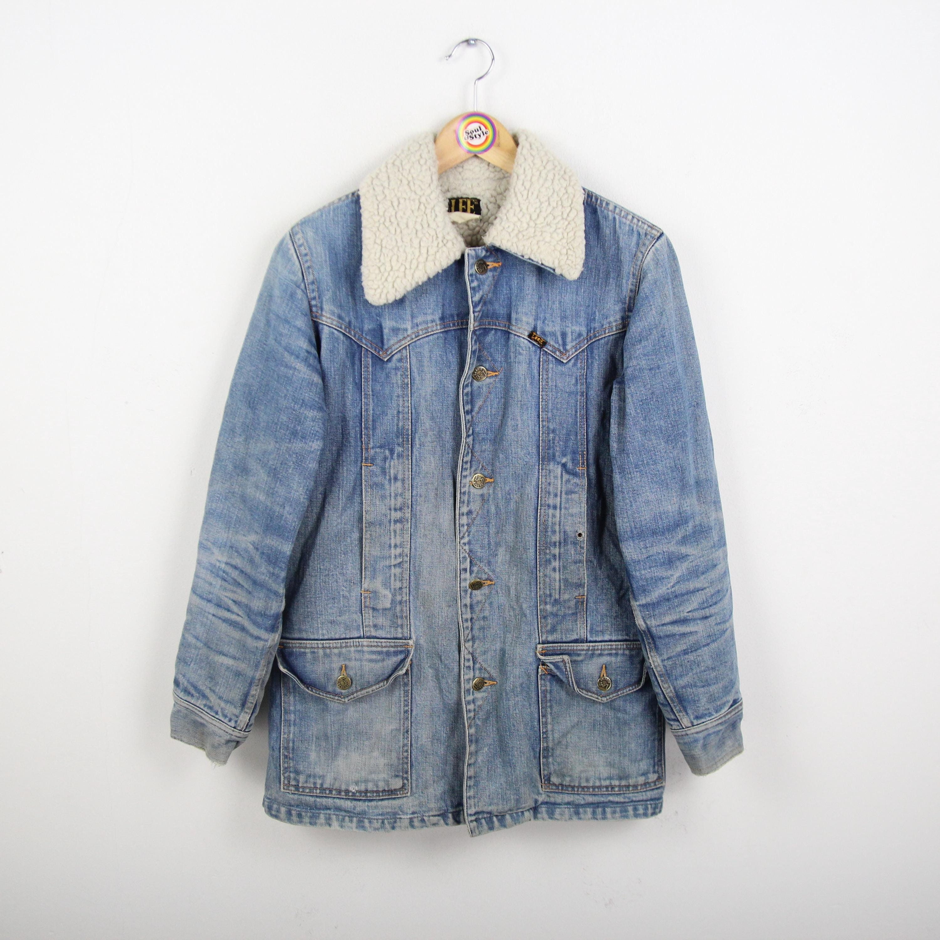 Vintage 70s 80s Jeans Jacket Denim Jacket Size S Lee Rider Faux