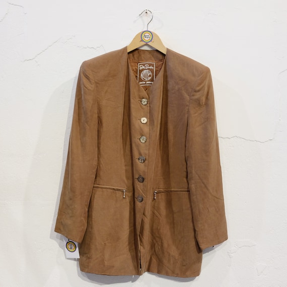 Vintage 90s Betty Barclay Silk Coat L