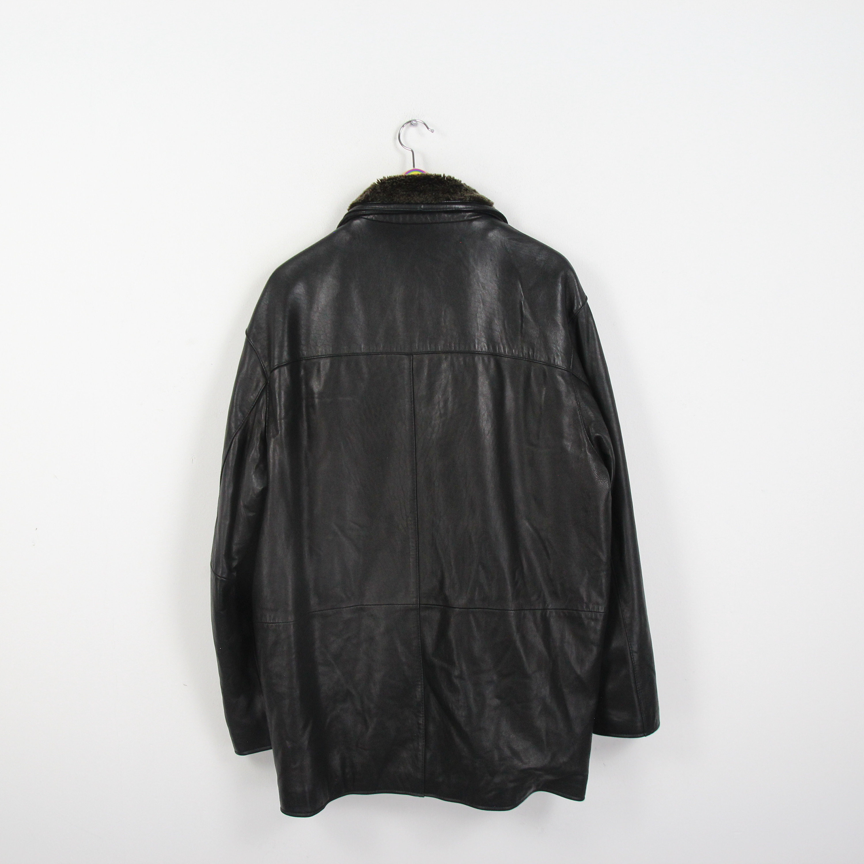 Vintage 80s 90s Trapper Leather Jacket Leather Coat Size M Vintage 80s 90s Trapper Leather Jacket Leather Coat Size M