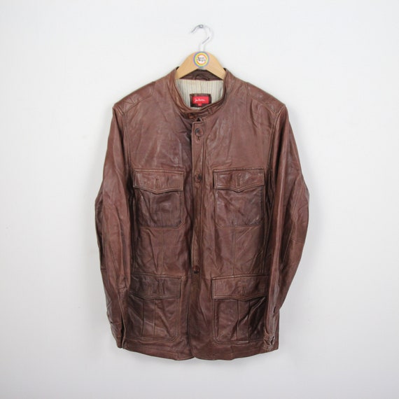 Vintage 80s 90s Leather Jacket Size M Jan Paulsen - Etsy