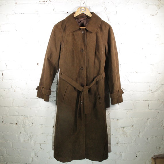 Vintage Trenchcoat Kunstleder Mantel Size M-L (Damengröße)