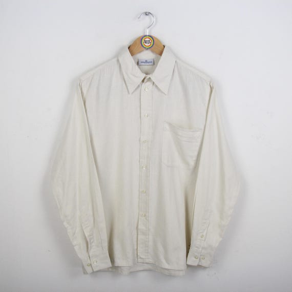 Sergio Tacchini, Vintage 90s Langarm Hemd Shirt Size M Sergio Tacchini Sailing Lab Leinen