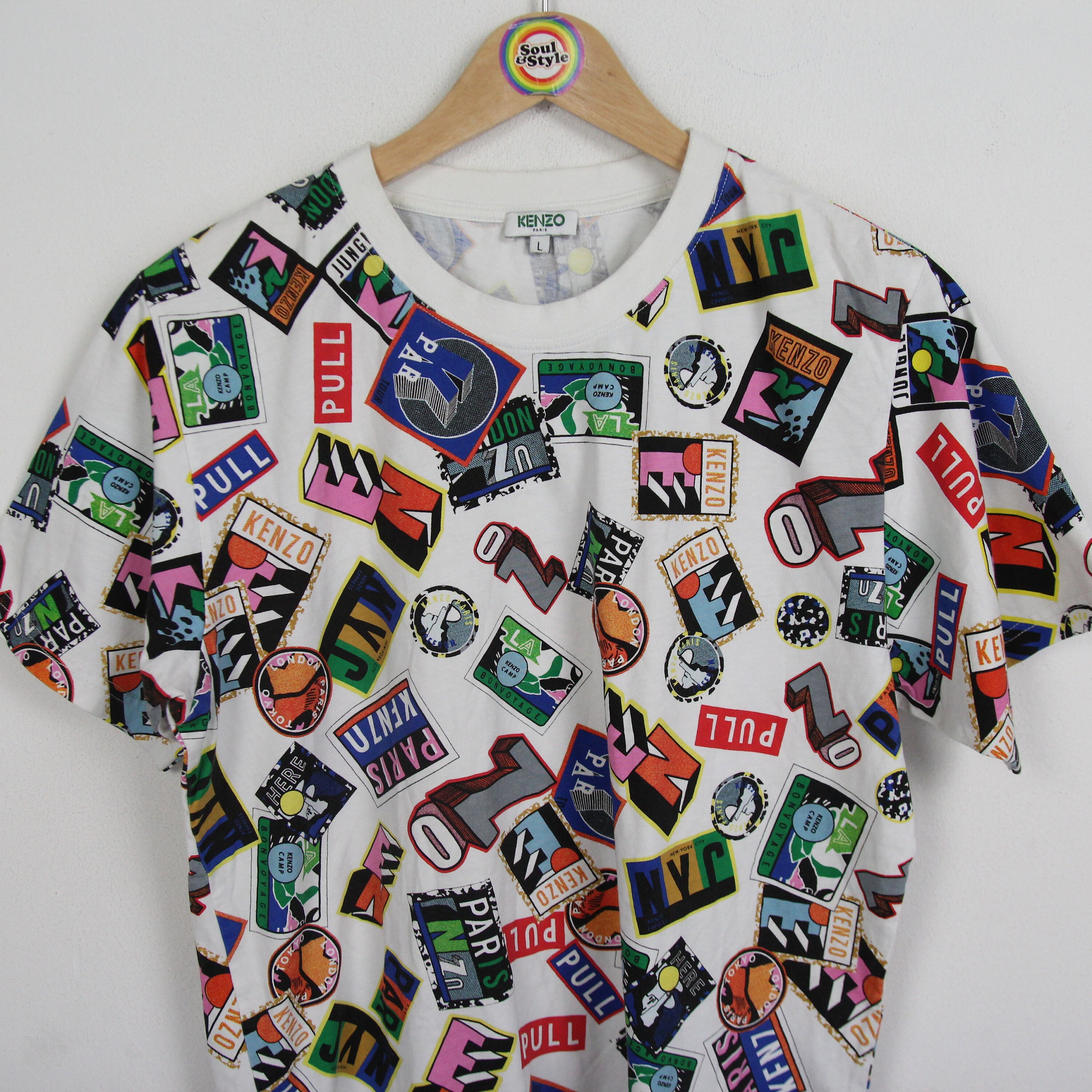 Vintage T-shirt Size M Kenzo Paris Made in Portugal - Etsy