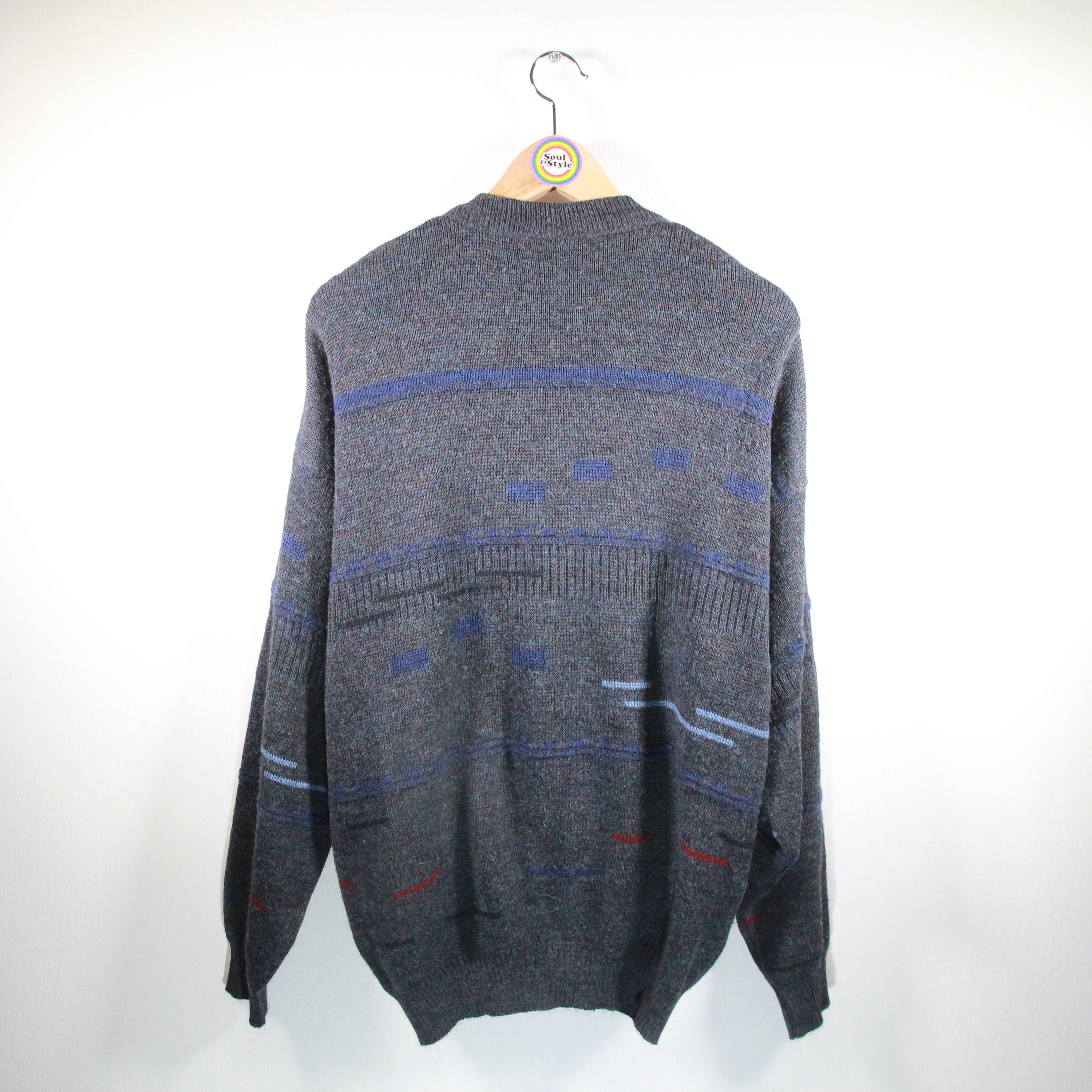 Vintage jaren 80 gebreide trui vest maat L Westbury C A Etsy Nederland