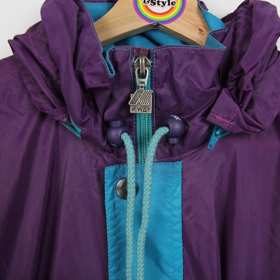Vintage 90s K-WAY rain jacket slip jacket XL wind… - image 2