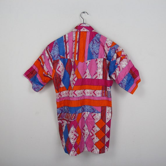 Vintage 90s short sleeve shirt size S-M slim fit … - image 5