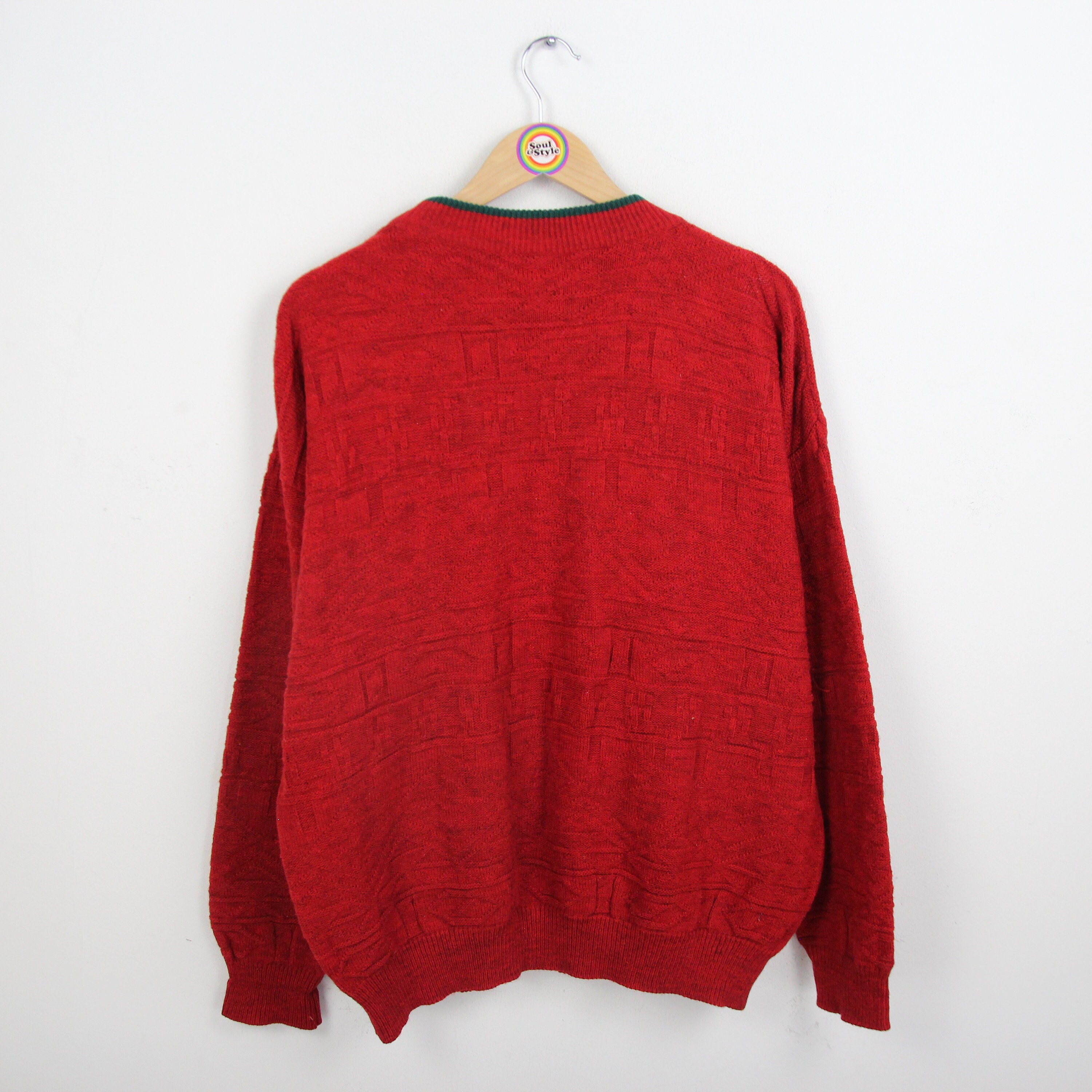 Vintage 80s Puma Knitted Sweater Size M-L Sweater Sweatshirt