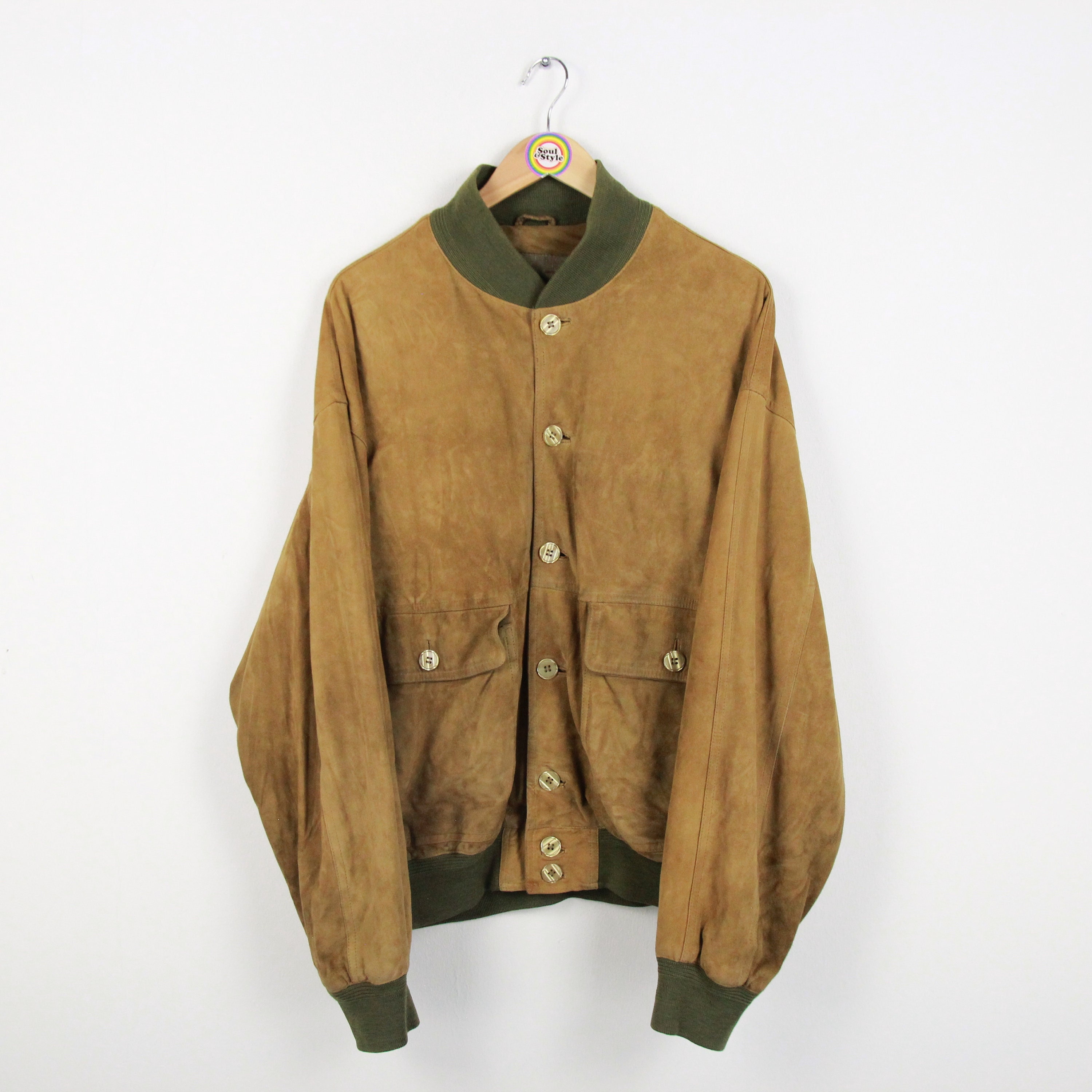 Vintage 90s Suede Jacket Blouson Size M-L